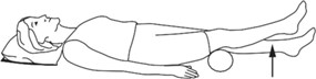 Lying on your back. straighten leg and lift foot.