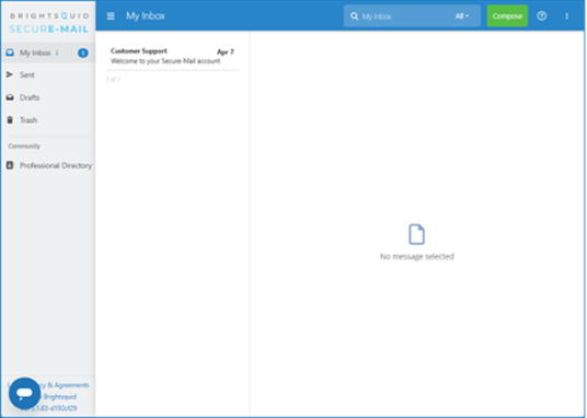 Secure-mail screen